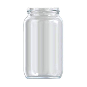 1050ml Round Jam Jar – Large Clear Glass Food Jar