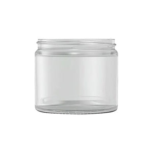 250ml clear white flint glass ointment jar with wide mouth on a bulk pallet of 2,288 units