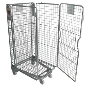 Cușcă de rulare cu 4 fețe recondiționată | Container de rulare din oțel galvanizat pentru sarcini grele | Capacitate 500 kg