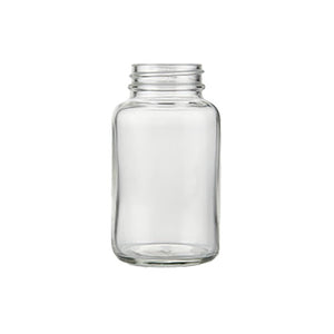 4oz Clear Glass Powder Jar (120ml) – Cosmetic & Beauty Storage Jar