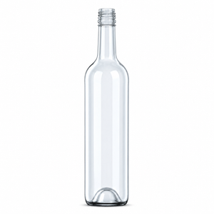 Sticlă de vin din sticlă Flint Bordeaux, 750 ml – capac filetat de 30 mm