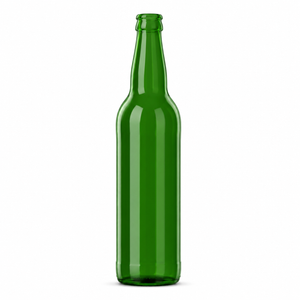 Sticlă de bere din sticlă verde, pentru bere ale, 500 ml – finisaj pentru capsă tip coroană de 29 mm
