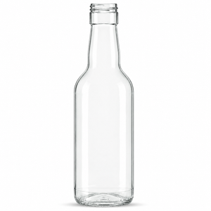 50cl clear flint glass bottle with G400 screw cap finish