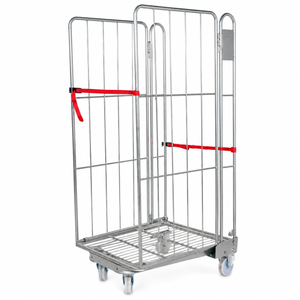Cușcă cu role cu două fețe | Container cu role galvanizat pentru uz greu | Capacitate 500 kg