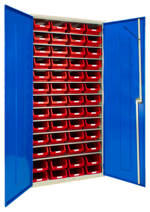 2000mm Small Parts Cabinet with Bin Kit | Lockable Storage with Bins Included