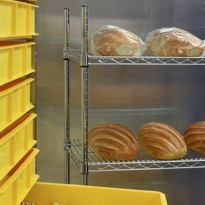 Stainless Steel Wire Shelving – Static Unit 1650mm High, 4 Tier, Catering & Hospital Grade
