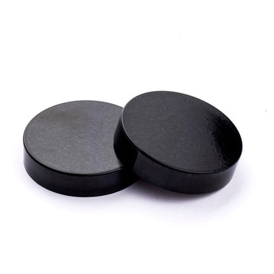 120ml Clear Glass Round Ointment Pot Empty Jar with 58mm Black Caps (Pack of 54)