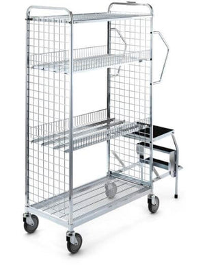 Trolley pentru completarea stocului îngust – fără scară tip scară pliantă