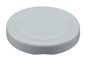 58mm white metal roll-threaded twist-off cap RTO for glass and PET bottles