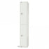 All White Steel Locker with Cam Key Lock, 450mm Depth
