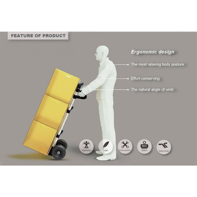 Aluminium Sack Truck with Folding Footplate 200kg Capacity
