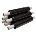 Black Cast Stretch Wrap Film Extended Core 500mm x 200m 25 Micron - Pack of 6