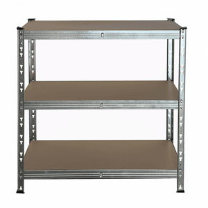 Boltless Galvanised Shelving Unit with 3 MDF Shelf Levels, 175kg Per Level, 900mm High