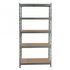 Boltless Galvanised Shelving Unit with 5 MDF Shelf Levels, 175kg Per Level, 1800mm High