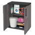 Compact Plastic Utility Cupboard – Double Door Free-Standing Storage Cabinet