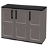 Compact Plastic Utility Cupboard – Double Door Free-Standing Storage Cabinet