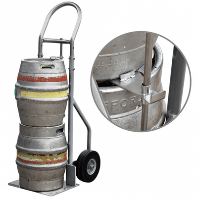 Double Keg Aluminium Sack Truck with Pneumatic Wheels 250kg