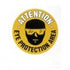 Attention Eye Protection Area Floor Marker Sign – 430mm Diameter Slip Resistant Graphic