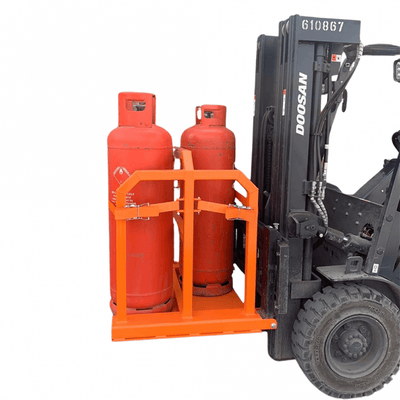 Fork Mounted Multi Cylinder Gas Empty Bottle Handler - 500kg Capacity