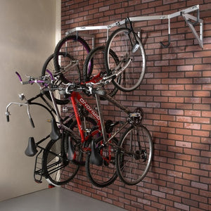 Heavy Duty Steel Vertical Wall Mounted 6 Bike Rack