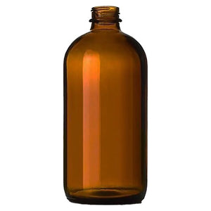 32oz (1 Litre) Amber Boston Round Glass Bottle – Pallet of 600