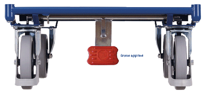 Heavy Duty Platform Trolley with Mesh End and Brake 500kg Capacity