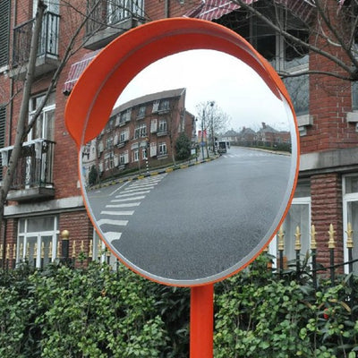 Premium Outdoor Traffic Mirror with Anti-Glare Hood – Convex Safety Mirror – Up to 30m Viewing Distance