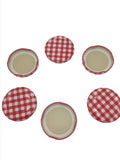 58mm Twist Off Empty Jar Lids – Red Gingham – Pack of 1400