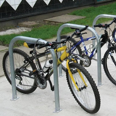 Sheffield Cycle Stand – Galvanised Steel Bike Rack, Bolt-Down Pre-Drilled Base