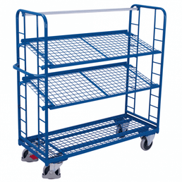 Heavy Duty Shelf Trolley with 2 Adjustable Mesh Shelves & Brake – 400kg Capacity
