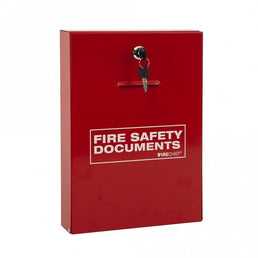 Wall Mounted Fire Safety Document Holder with Key Lock – Slimline 250 x 60 x 350mm