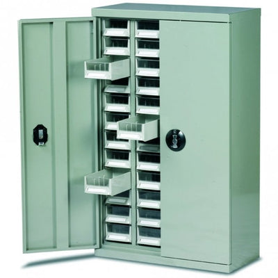 Small Parts Freestanding Drawer Storage Cupboard - 48 Drawers, 586 x 270 x 970mm