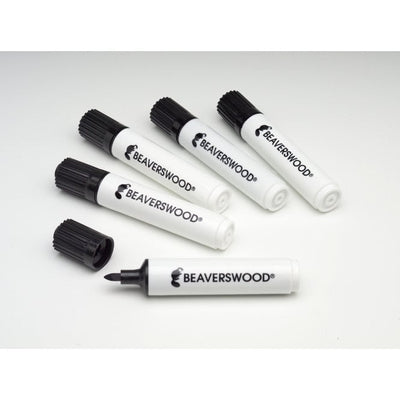 Wet Wipe Marker Pens – Black – Pack of 5