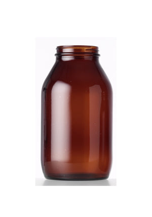 500ml amber glass powder jar with aluminium cap